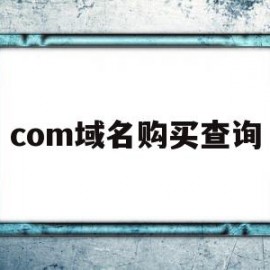 com域名购买查询(com域名购买查询官网)