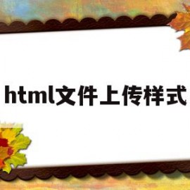 html文件上传样式(html简单上传文件代码)