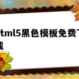 html5黑色模板免费下载(html5黑色模板免费下载软件)