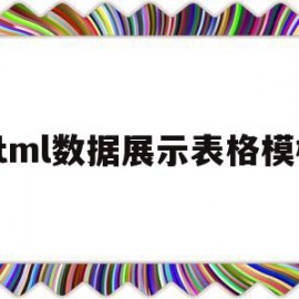 html数据展示表格模板的简单介绍