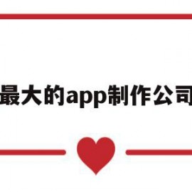 最大的app制作公司(最大的app制作公司是哪家)