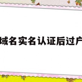 域名实名认证后过户(域名实名认证可以修改吗)