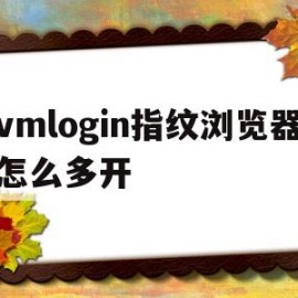 vmlogin指纹浏览器怎么多开(vm指纹浏览器一个 账号能登陆几个电脑候鸟浏览器)