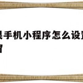 苹果手机小程序怎么设置悬浮窗(苹果手机微信小程序怎么悬浮窗口)