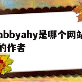 关于abbyahy是哪个网站的作者的信息