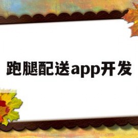 跑腿配送app开发(跑腿送货app)