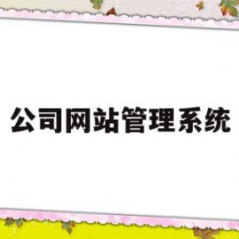 公司网站管理系统(企业网站管理系统怎么操作)