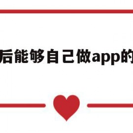 然后能够自己做app的公司(然后能够自己做app的公司叫什么)