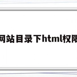 网站目录下html权限的简单介绍