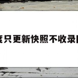 百度只更新快照不收录网站(网站内容更新后,百度搜索引擎快照时间还没更新怎么办?)