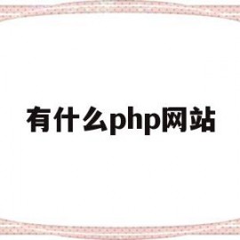 有什么php网站(php网站可称为什么)