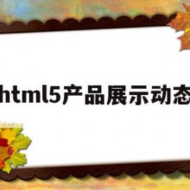 html5产品展示动态(h5做动态效果用到哪些技术)