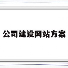 公司建设网站方案(公司网站建设策划书)