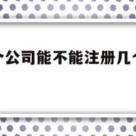 一个公司能不能注册几个域名(一个公司可以注册几个企业号)