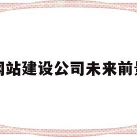 网站建设公司未来前景(网站建设公司未来前景如何)