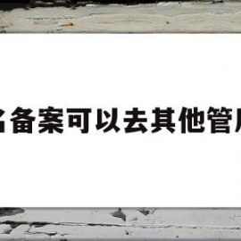 域名备案可以去其他管局吗的简单介绍