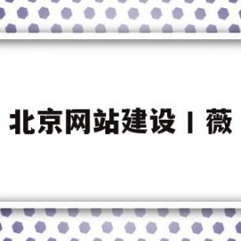 北京网站建设丨薇(北京网站制建设公司)