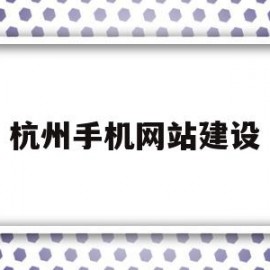 杭州手机网站建设(杭州seo网站建设)