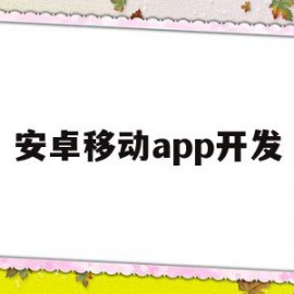 安卓移动app开发(android移动应用开发项目教程pdf)