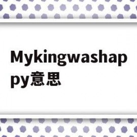 Mykingwashappy意思(washappy是什么意思)