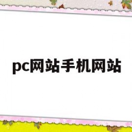 pc网站手机网站(网站手机端和电脑端)