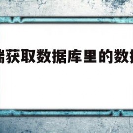 前端获取数据库里的数据搜索(前端获取数据库里的数据搜索不到)