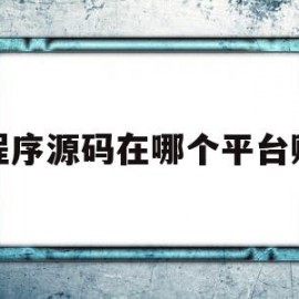 小程序源码在哪个平台购买(小程序有源码可以直接拿来用吗)