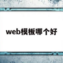 web模板哪个好(web app模板)