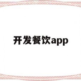 开发餐饮app(开发餐饮数据平台成本费用)