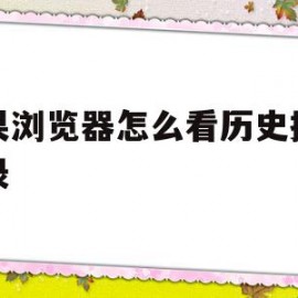 苹果浏览器怎么看历史搜索记录(苹果浏览器怎么看以前的搜索记录)