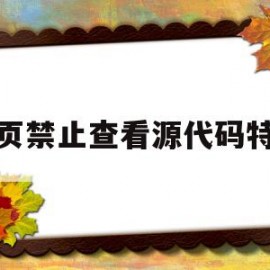 网页禁止查看源代码特效(禁止右键的网页怎样查看代码)