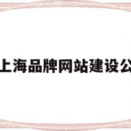 上海品牌网站建设公(上海品牌网站建设公司地址)