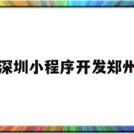 深圳小程序开发郑州(深圳小程序科技有限公司)