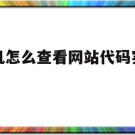 手机怎么查看网站代码实现的(手机怎么查看网站代码实现的地址)