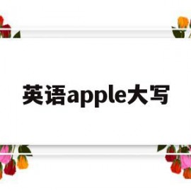 英语apple大写(apple的大写)