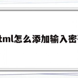 html怎么添加输入密码(html怎么添加输入密码界面)