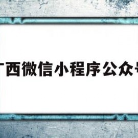 广西微信小程序公众号(广西微信小程序公众号是什么)