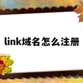 link域名怎么注册(link域名国内无法用)