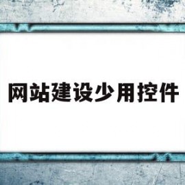 网站建设少用控件(网站建设少用控件怎么办)