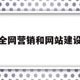 全网营销和网站建设(全网营销和网站建设的关系)