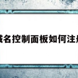 域名控制面板如何注册(域名控制面板是做什么的)