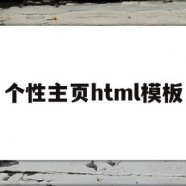 个性主页html模板(个性化主页地址怎么设置)