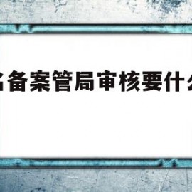 域名备案管局审核要什么材料(域名备案管局审核要什么材料才能通过)