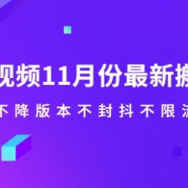 抖音短视频11月份最新搬运技术，不降版本不封抖不限流！