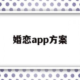 婚恋app方案(婚恋app有哪些)