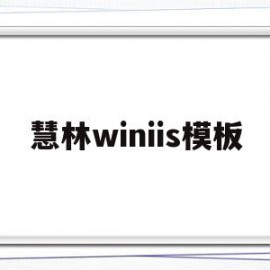 慧林winiis模板(本人叫小杰在升高中时慧林)