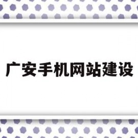 广安手机网站建设(广安市网上办事大厅)