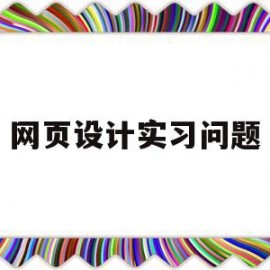 网页设计实习问题(网页设计的实训内容)