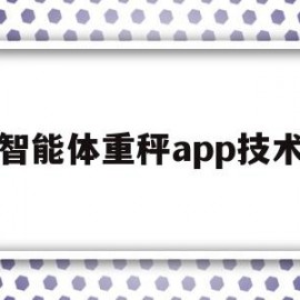 智能体重秤app技术(智能体重秤app技术支持)