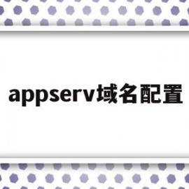 appserv域名配置(app域名未配置是什么意思)